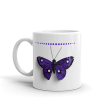 将图片加载到图库查看器，Ceramic Coffee Mug- Purple Butterfly
