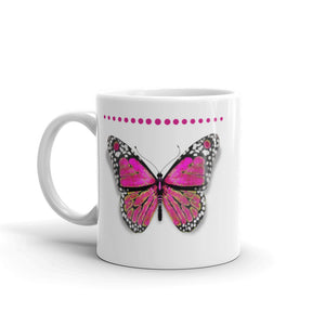 Ceramic Mug- Pink Butterfly