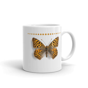 Funny Ceramic Mug- "MOM moment" Yellow Butterfly