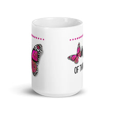 将图片加载到图库查看器，Ceramic Coffee Mug- Pink Butterfly &quot;Mom of Twins&quot;

