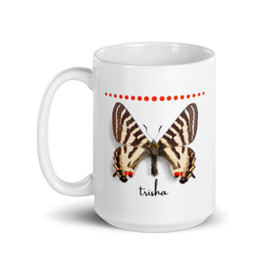 Personanlized Ceramic Mug- Butterfly Zebra