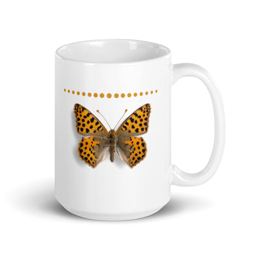 Ceramic Coffee Mom Mug- Yellow Butterfly
