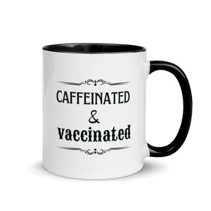 Men's Long Sleeve Statement Shirt- Caffeinated & Vaccinated