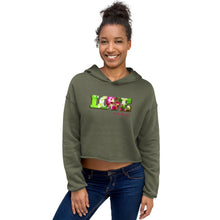 Load image into Gallery viewer, army green Crop Hoodie- Love is in The Air

