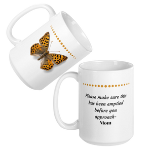 Ceramic Mug- Funny Yellow Butterfly for MOM