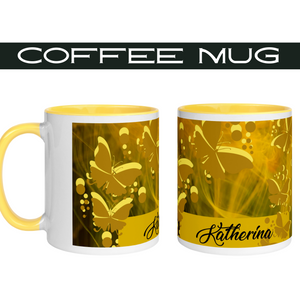 Coffee Mug- Yellow Butterfly